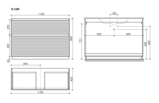 Тумба напольная под раковину Sancos Folk Floor FL120FGS 120 см Grey soft